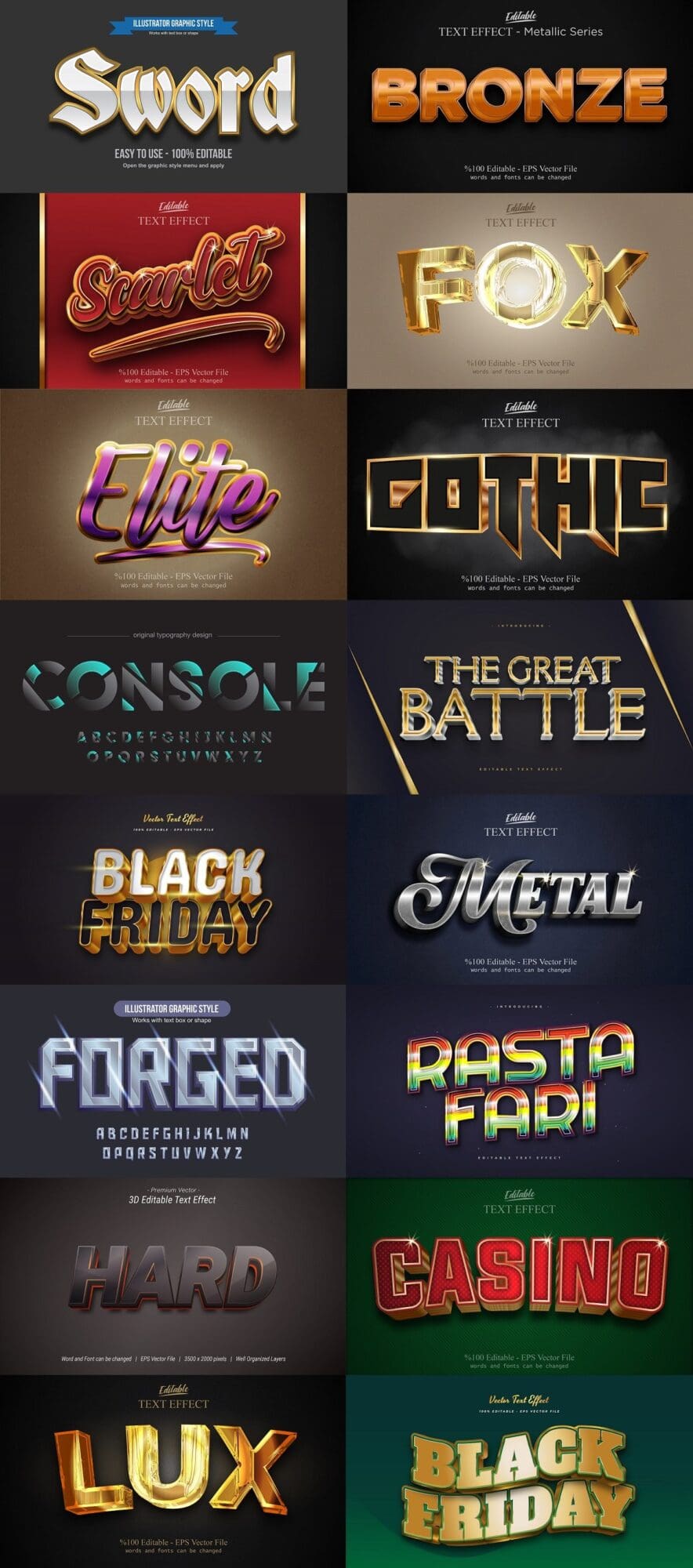 3D editable text style effect vector 09.06.2024