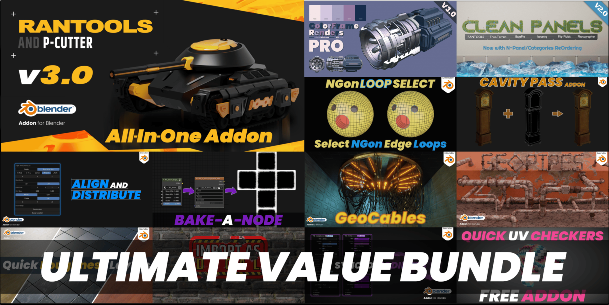 Blender Addons Bundle 1 November 2024