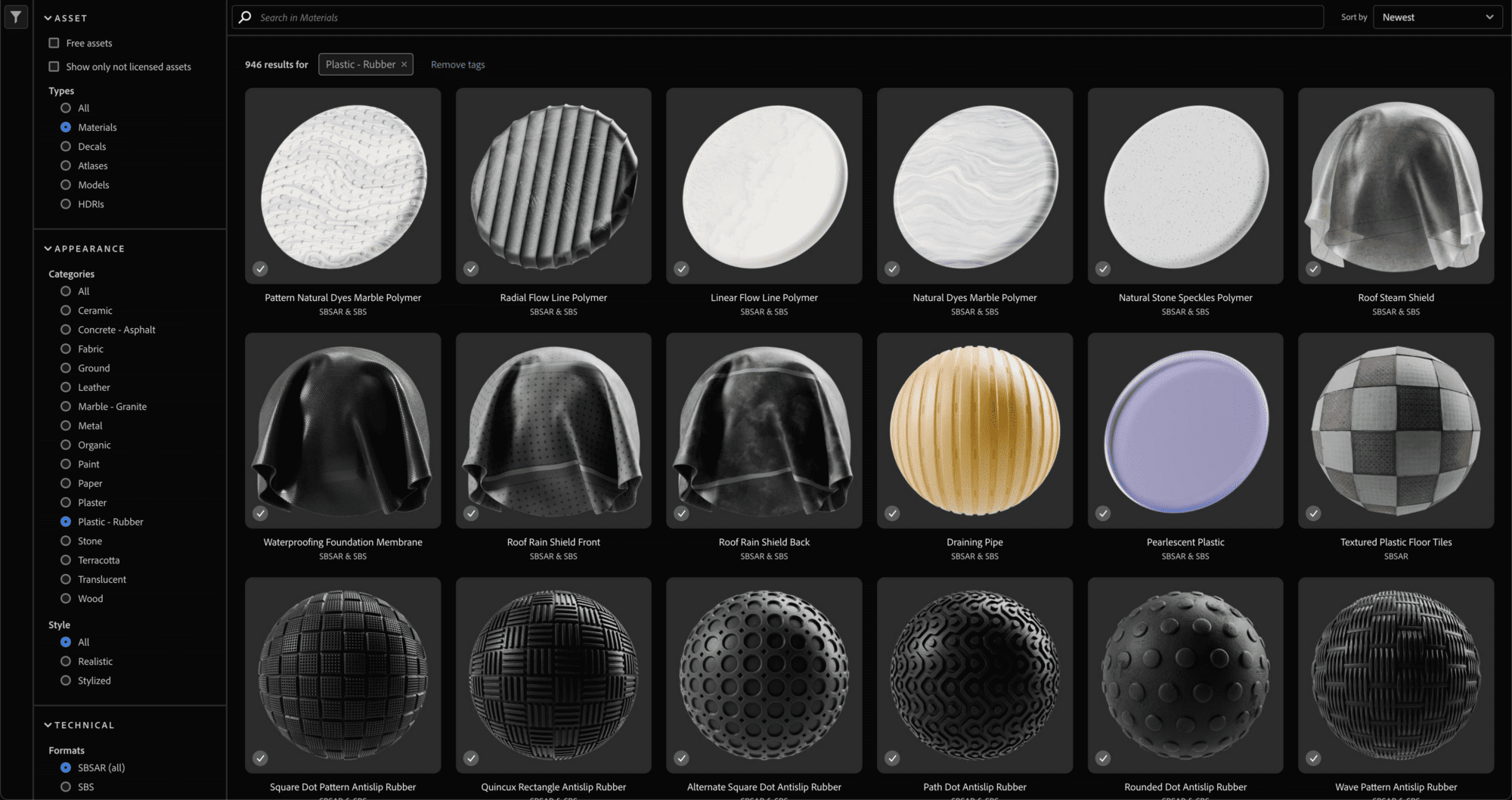 Adobe Substance Materials - Plastic & Rubber