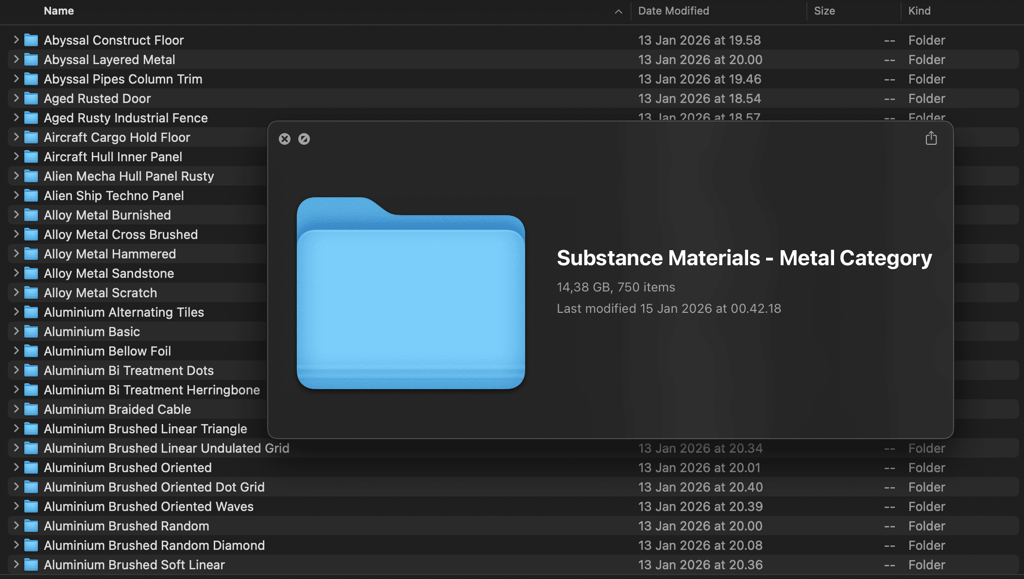 Adobe Substance Materials - Metal Category