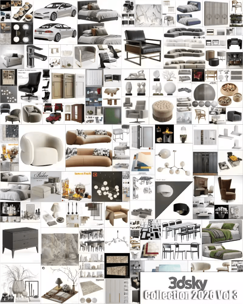 3DSky Pro 3D Models Collection 2026