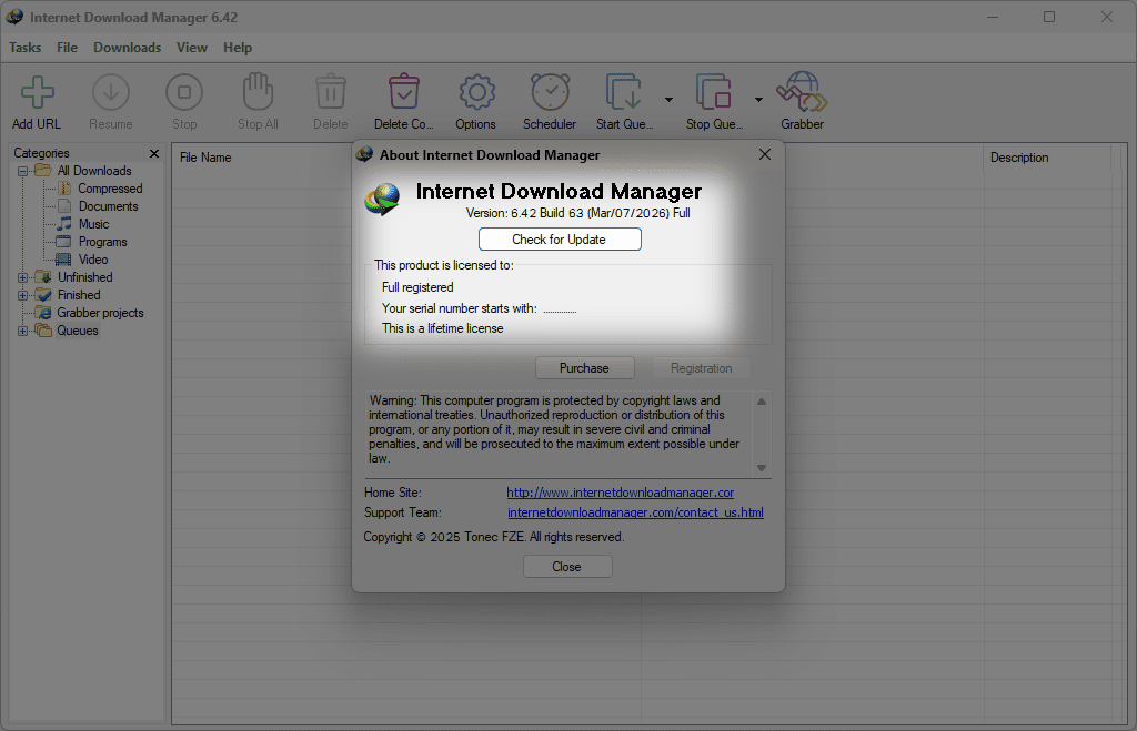 تحميل مفعل كامل Internet Download Manager 6.42.63
