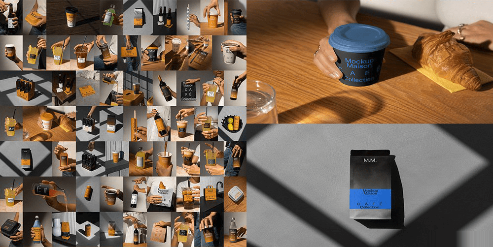 تحميل Mockup Maison Cafe1 Collection V.71 - مجموعة موك اب احترافية لتصاميم المقاهي والكافيهات