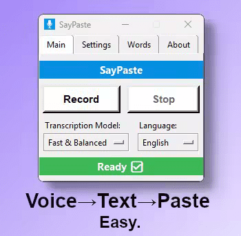 تحميل SayPaste AI v2.2026 كامل | أسرع أداة Voice-to-Text لنظام ويندوز (خصوصية 100% وبدون اشتراك)
