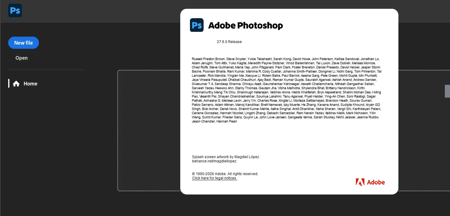 تحميل Adobe Photoshop 2026 v27.6 كامل | النسخة الأحدث كامل مفعل 2026
