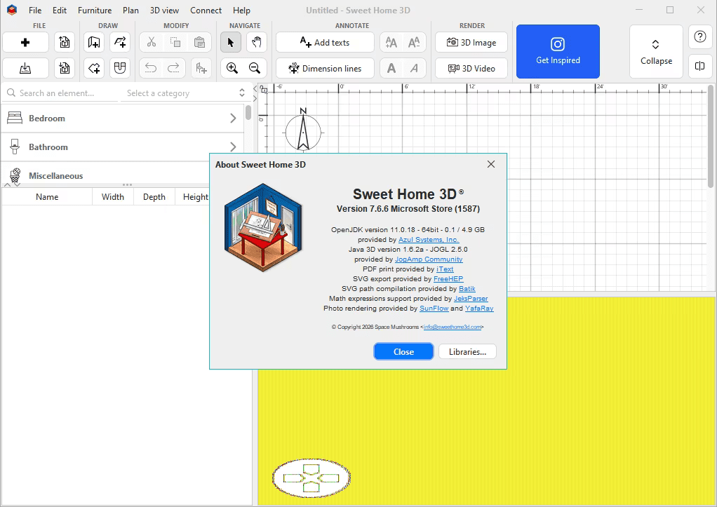 تحميل ومراجعة Sweet Home 3D 7.6.6.1587 – برنامج تصميم المنازل ثلاثي الأبعاد المجاني والاحترافي