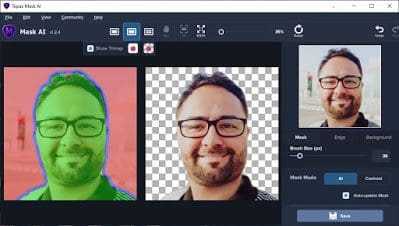برنامج ازالة الخلفية باستخدام الذكاء الاصطناعي العالي اصدار جديد مفعل كامل Topaz Mask AI 1.3.8