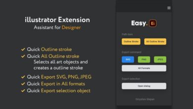جديد ملحق الادوات السهلة لبرنامج ادوبي اليستريتور Easy illustrator tools