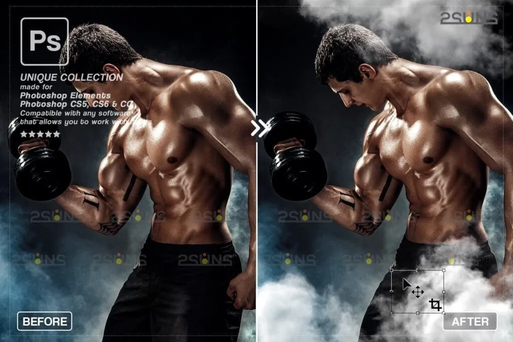 تراكب قنبلة الدخان البيضاء وتراكب الضباب ، تراكب Photoshop