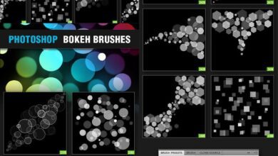 10 فرش تاثير الخوخ للفوتوشوب 10 Bokeh Light Effect Brushes for Photoshop