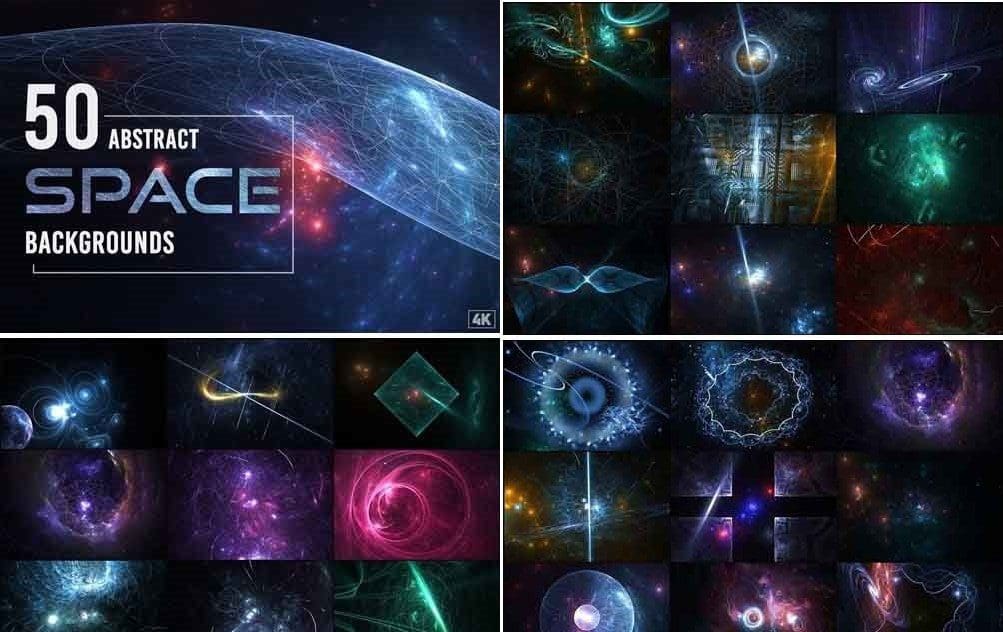 خلفيات الفضاء المجردة بصيغة PNG