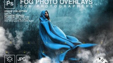 تراكب قنبلة الدخان البيضاء وتراكب الضباب ، تراكب Photoshop