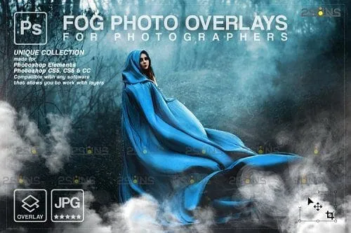 تراكب قنبلة الدخان البيضاء وتراكب الضباب ، تراكب Photoshop