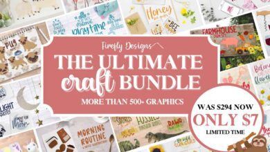 اكثر من 500 تصميم ابداعي في حزمة Ultimate Craft Bundle