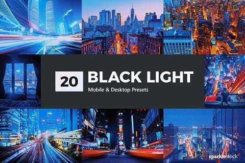 فلاتر الضوء الاسود 20 Black Light LR Presets - 5323311