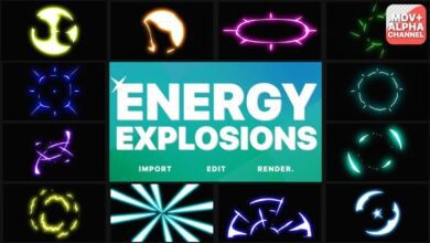 حزمة الموشن جرافيك انفجارات الطاقة Energy Explosions | Motion Graphics