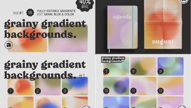 خلفيات متدرجة محببة Grainy Gradient Backgrounds #1 - 5814537