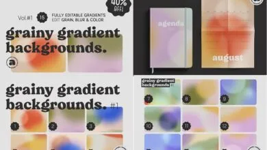 خلفيات متدرجة محببة Grainy Gradient Backgrounds #1 - 5814537