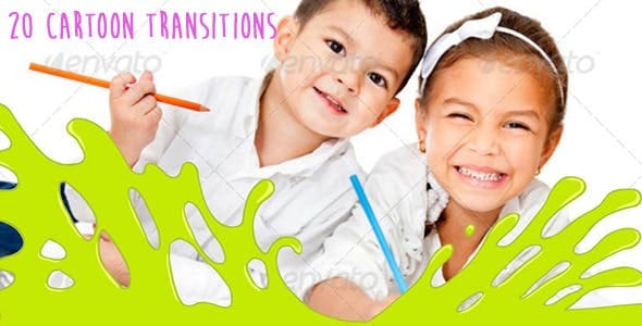انتقلات الكرتون Videohive - Cartoon Transitions Pack - 7540016