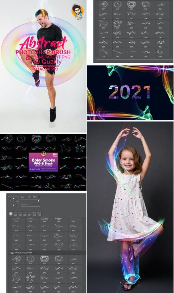 فرش الحركة المجردة للفوتوشوب جديد+PNG