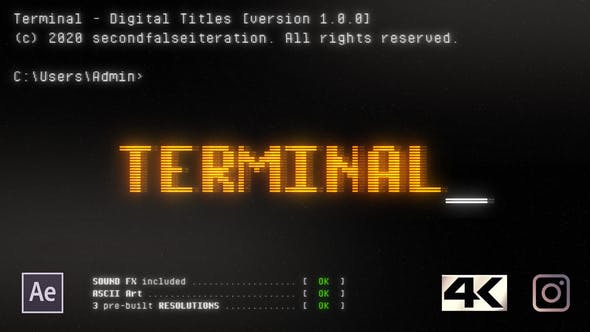 قالب جديد رائع Videohive - Terminal - Digital Titles 25682135