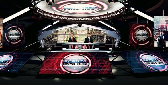 جديد مجموعة استوديو الرياضة الافتراضية Videohive Sports Virtual Studio Set 21282905
