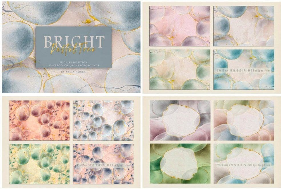 ألوان مائية بألوان الباستيل الزاهية