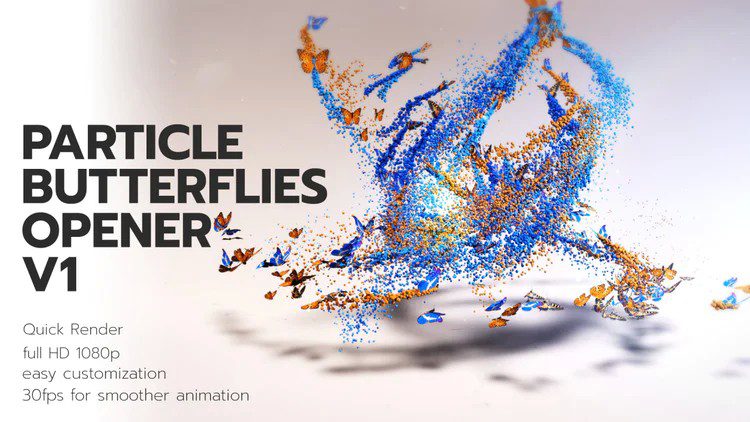 Particle Butterflies Opener V1 823835 - Project for After Effects