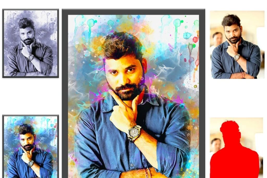 اكشن الرسم المائي الجديد والجميل جدا Watercolor Painting Photoshop Action