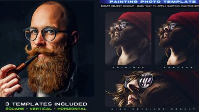 قالب لوحة صورة الكرتون Cartoon Painting Photo Template 31049584