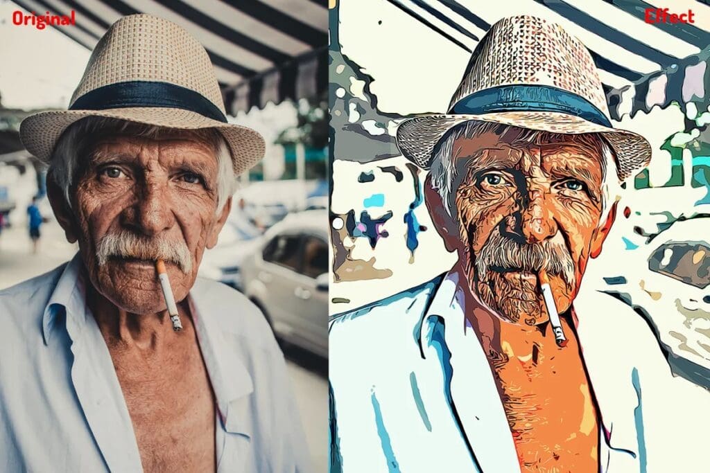 اكشن تحويل الصور الى فيكتور