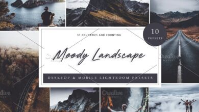 جديد فلاتر مودي لاندسكيب CreativeMarket - 10 x Lightroom Moody Landscape 5962629