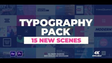 حزمة جديدة وحصرية Videohive - Typography Pack 21810569