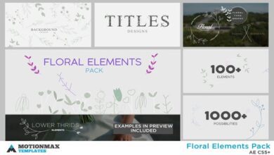 Videohive - Floral Elements Pack - 23328603 - Project for After Effects