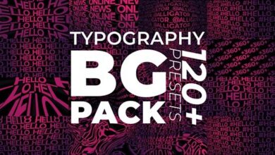 جديد حصري وتحميل مجاني Typography BG Presets Pack for After Effects