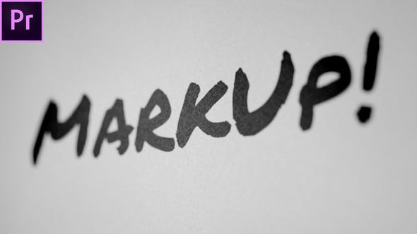 MarkUp - محرف متحرك للبريمير Videohive - MarkUp - Animated Typeface for Premiere - 30833779