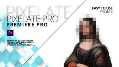 حزمة بريست بيكسيلاتي للبريمير Motion Array - Pixelate Pro For Premiere Pro (371895)