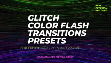 حصري وتحميل مجاني للبريمير Motion Arrays - Glitch Color Flash Transitions Presets (165266)