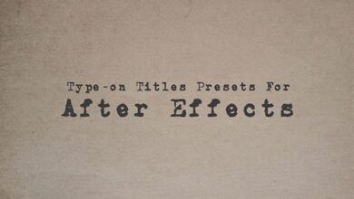 Type-On Titles Presets for After Effects