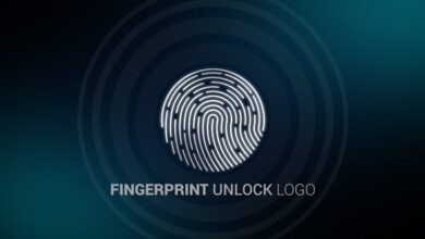 جديد شعار فتح بصمة الإصبع Videohive - Fingerprint Unlock Logo 30957729