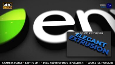 جديد قالب شعار ثلاثي الابعاد للبريمير Videohive - Elegant Extrusion 3D Logo | Drag-and-drop MOGRT for Premiere - 31347117