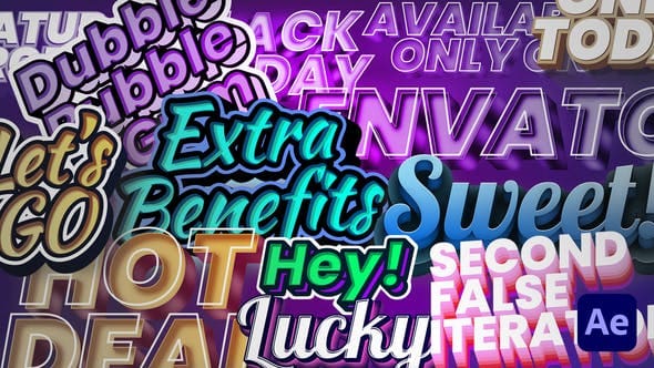 عناوين مقذوف الكرتون Videohive - Cartoon Extruded Titles 29762921