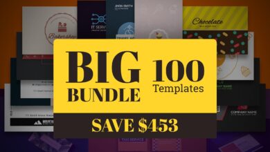 100 قالب كروت اعمال جديدة CreativeMarket - 100 Business Card Template Bundle 5910107