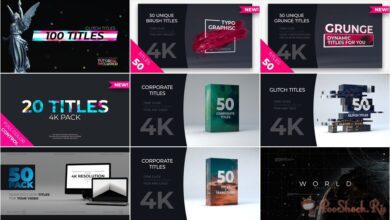 تجميعة قوالب افترافكت حديثة اصدار هذا الاسبوع عناوين VideoHivePack - 888 (After Effects Projects Pack) - Titles