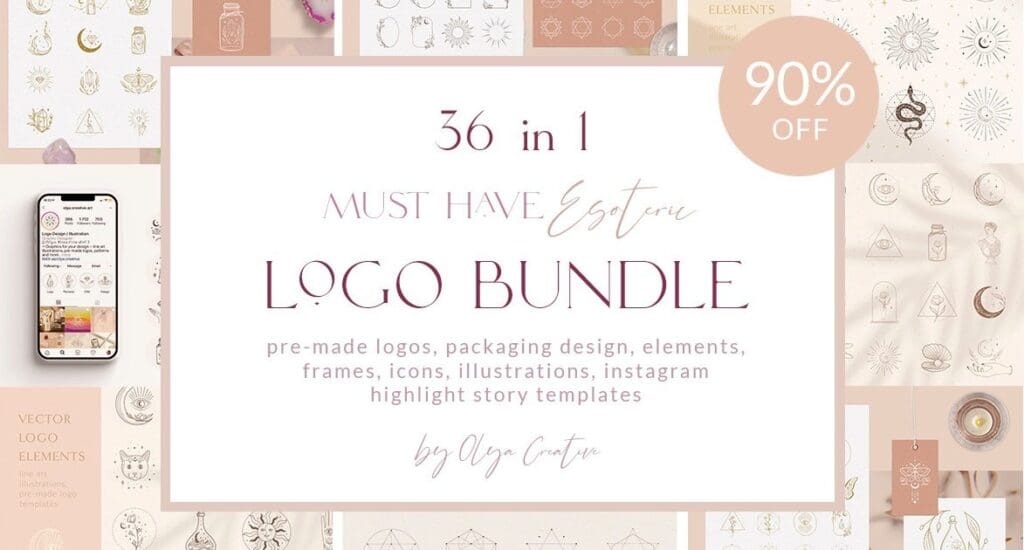 حزمة الشعار 36 رسومات مميزة مدفوعة Logo Bundle - 36 Premium Graphics