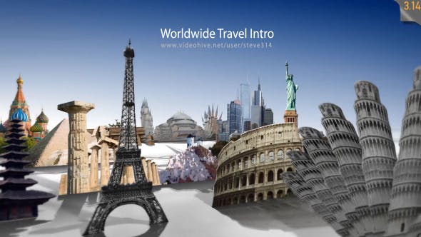 مقدمة السفر حول العالم Videohive - Worldwide Travel Intro / Show 595143