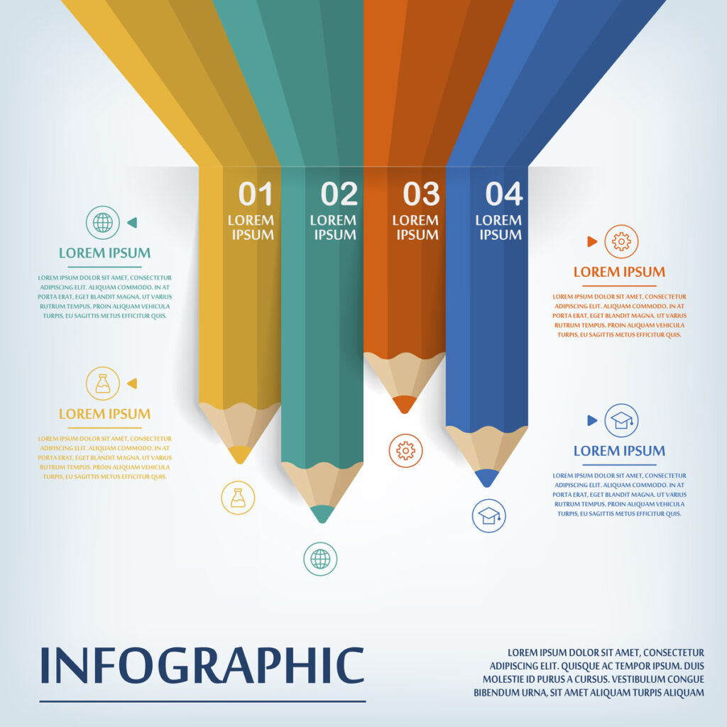 فيكتور قوالب انفوجرافيك infographic template concept vector design