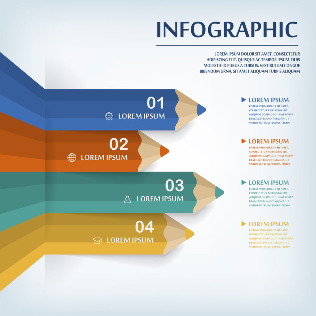 فيكتور قوالب انفوجرافيك infographic template concept vector design