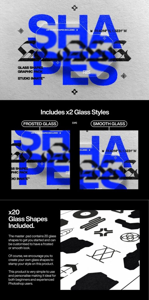 أشكال زجاجية CreativeMarket - Glass Shapes 5932145