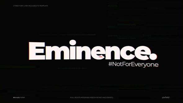 Videohive - Eminence | Glitch Logo - 24990819 - Project for After Effects